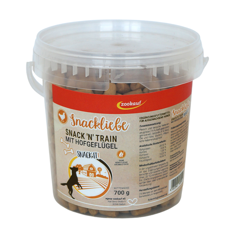 zookauf Snackliebe Snack n Train Hofgeflügel 700 g