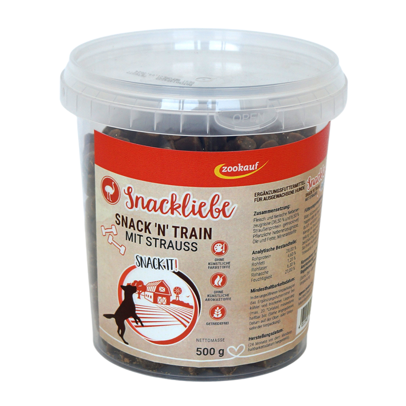 zookauf Snackliebe Snack n Train Strauß 500 g