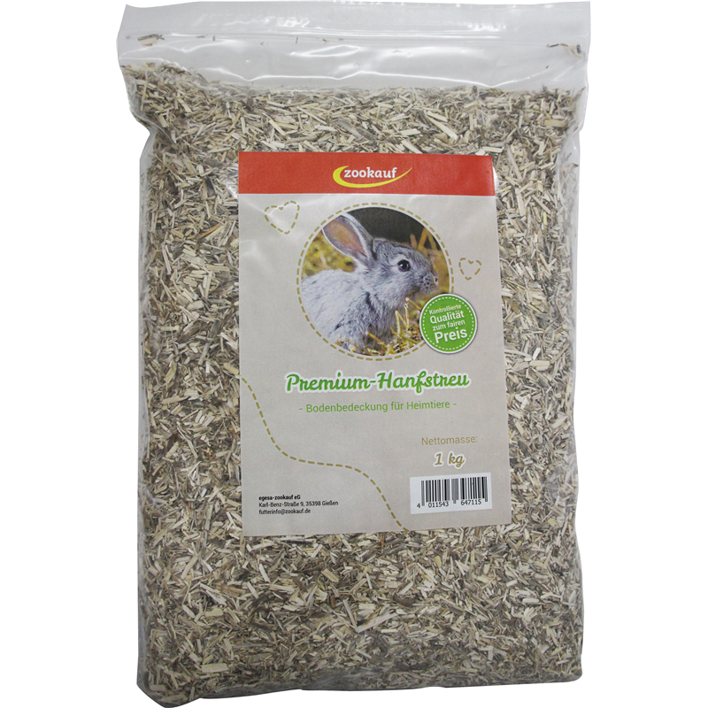 zookauf Nager Premium Hanfstreu 1 kg