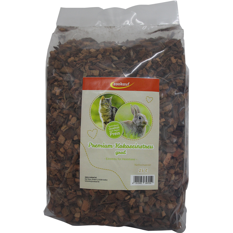 zookauf Premium Kokoseinstreu grob 15 l