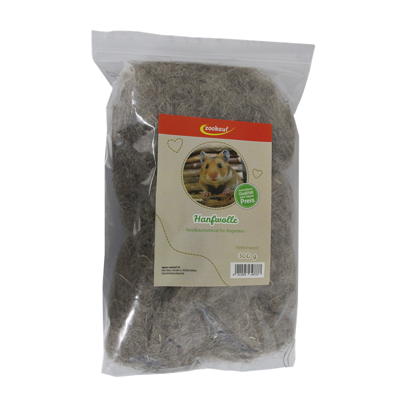 zookauf Nager Premium Hanfwolle 300 g