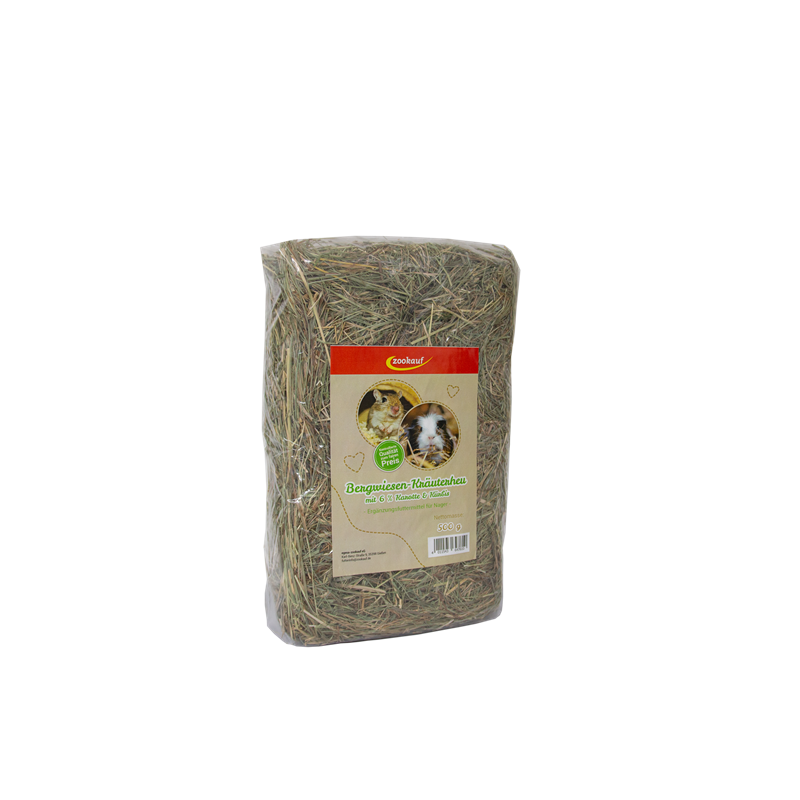 zookauf Nager Premium Bergwiesen-Kräuterheu Karotte & Kürbis 500 g