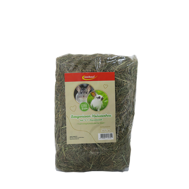 zookauf Nager Premium Bergwiesen-Kräuterheu Brennnessel 500 g