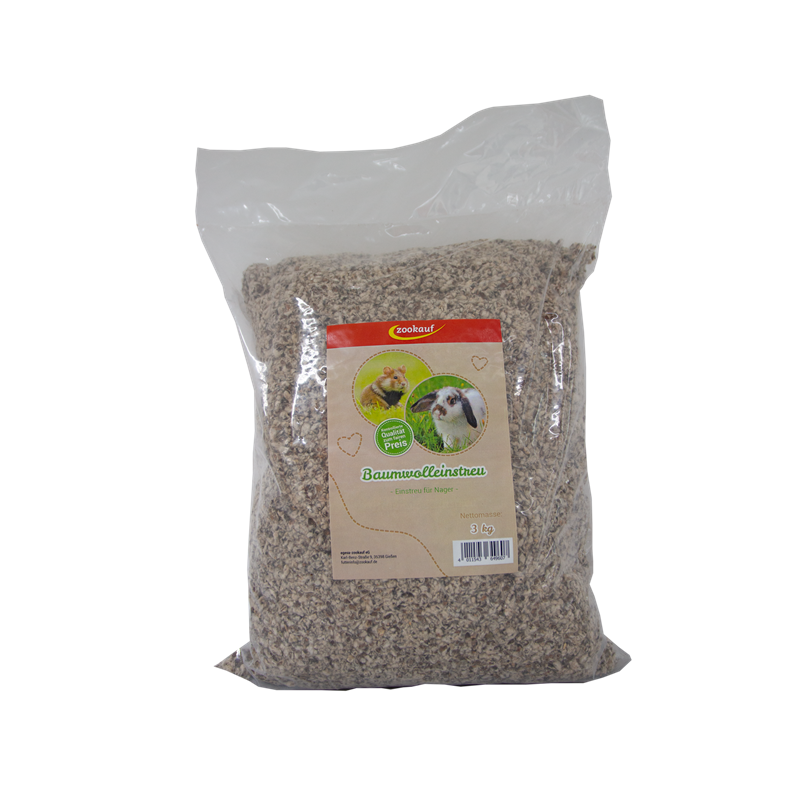 zookauf Premium-Baumwolleinstreu 3 kg