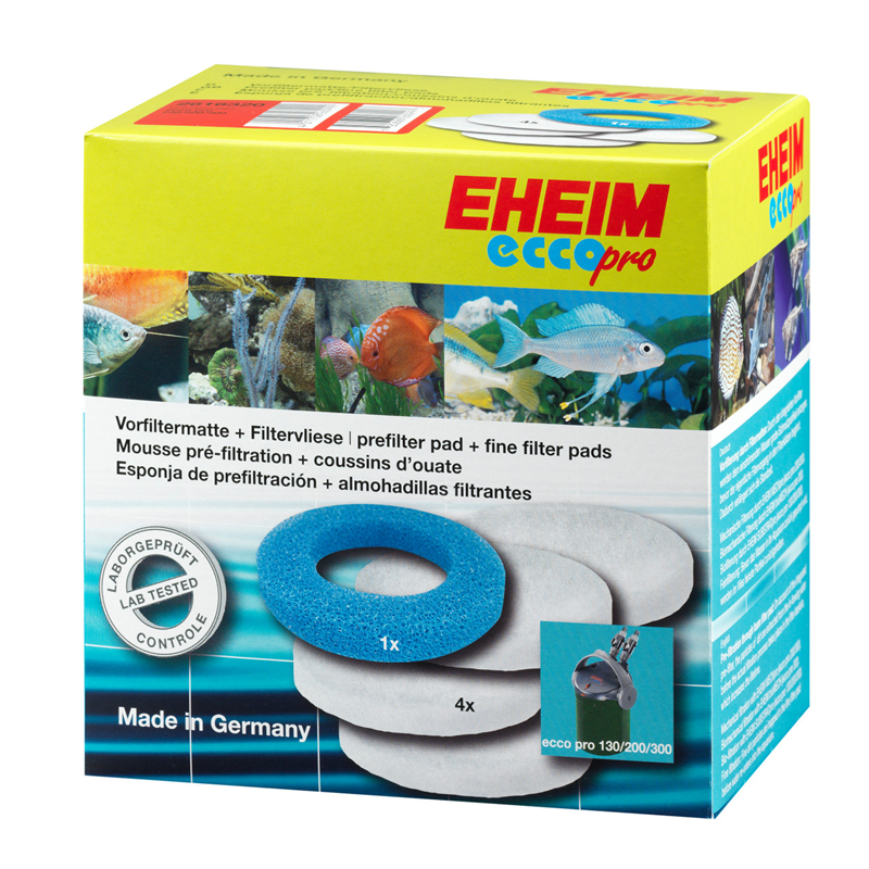 EHEIM Set 1x Vorfiltermatte und 4x Filtervlies für eccopro 130, 200 und 300