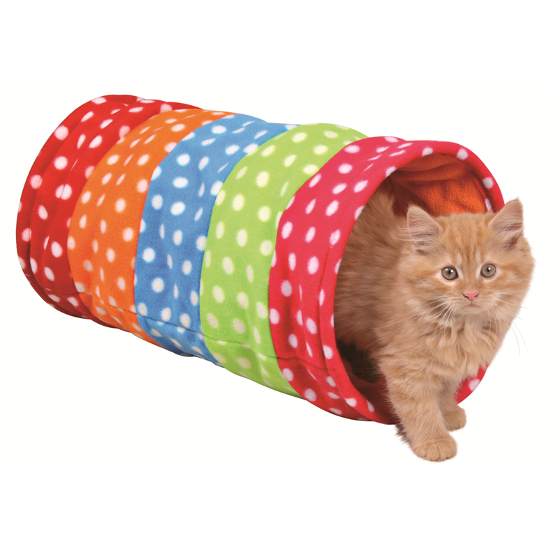 Trixie Spieltunnel Fleece bunt ø 25 × 50 cm
