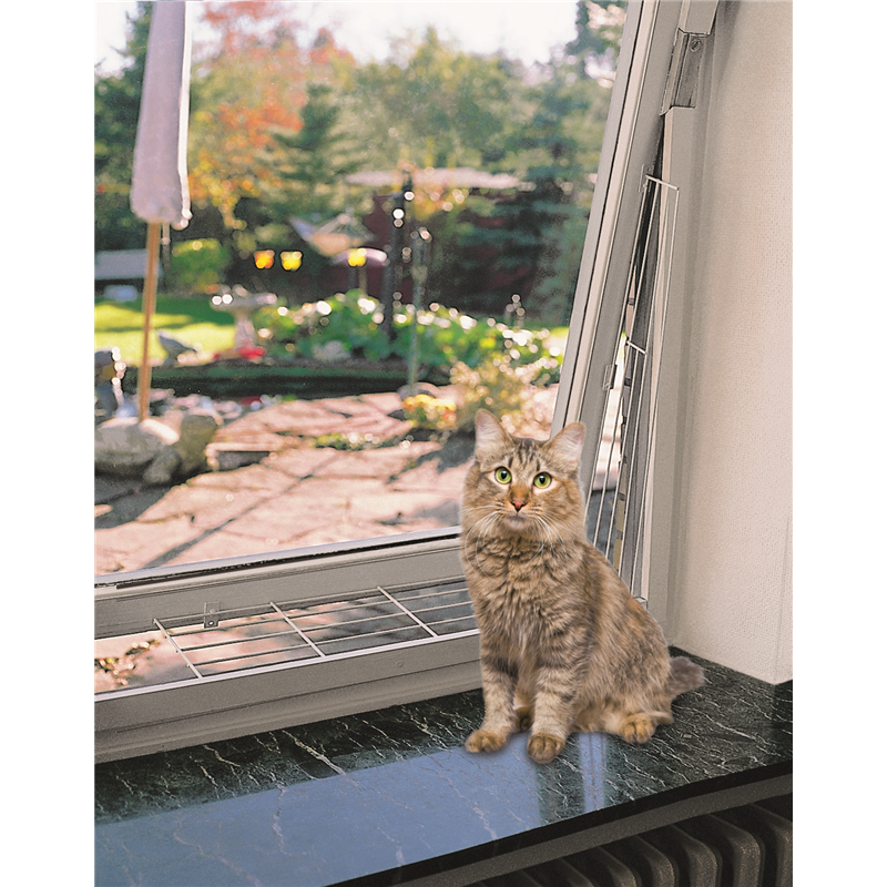 Trixie Schutzgitter für Fenster Seitenteil weiß 62 × 16/8 cm
