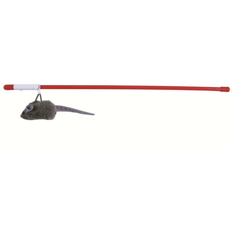 Trixie Spielangel Catnip Squieky Maus mit Microsoundchip 47 cm