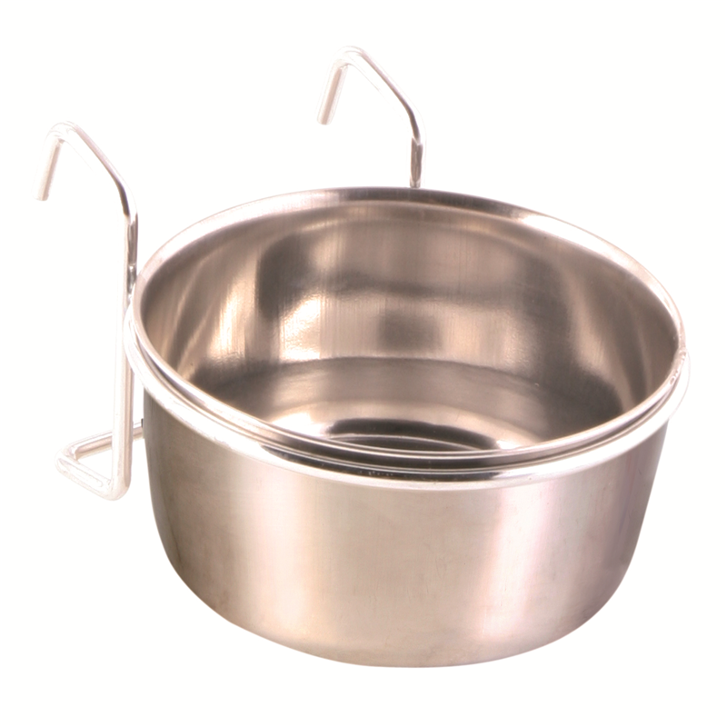 Trixie Edelstahlnapf mit Halter ø 9 cm / 300 ml