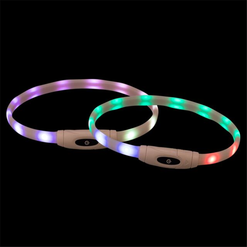 Trixie Flash Leuchtring USB, XS-XL: 65 cm/16 mm, multicolor
