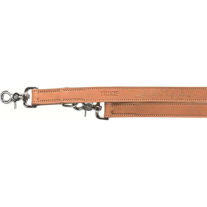 Trixie Rustic Fettleder V-Leine Heartbeat braun L-XL 2,00 m/25 mm