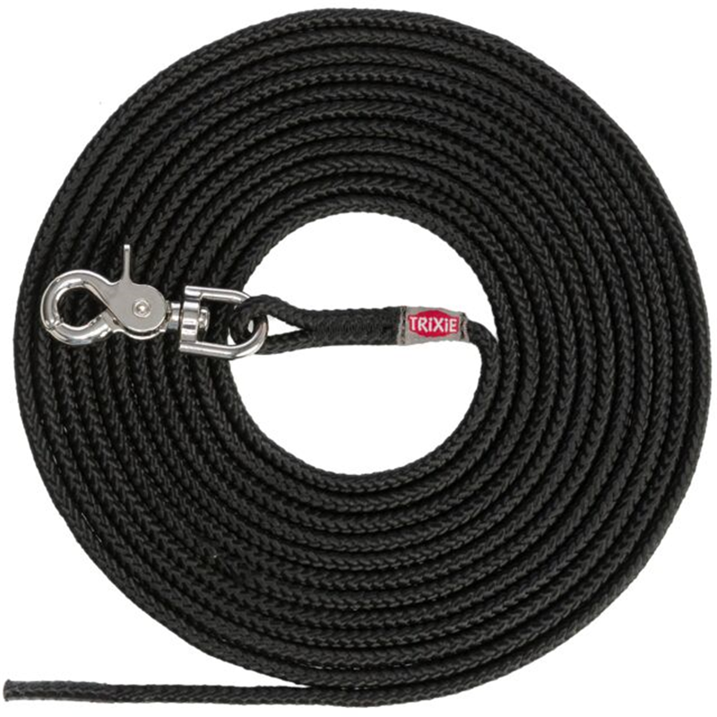 Trixie Schleppleine, rund , S-M: 20 m/ø 6 mm, schwarz