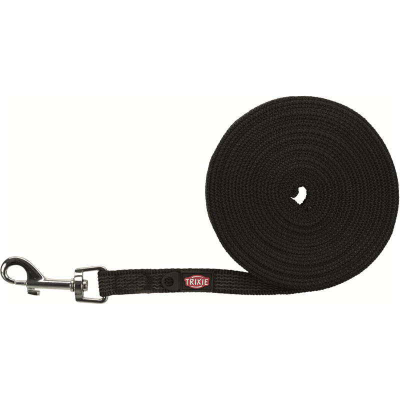 Trixie Schleppleine gummiert schwarz S-M 5 m/15 mm