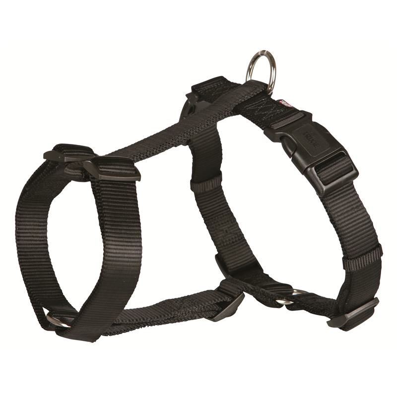 Trixie Premium H-Geschirr schwarz S-M 42-60 cm/15 mm