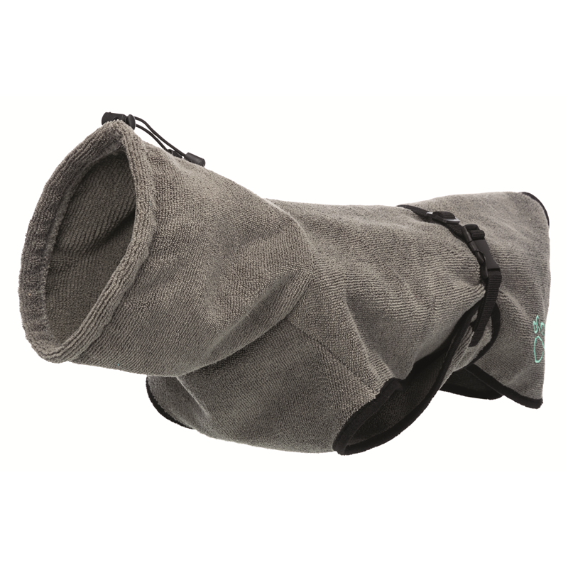 Trixie Bademantel für Hunde Frottee L grau 60 cm