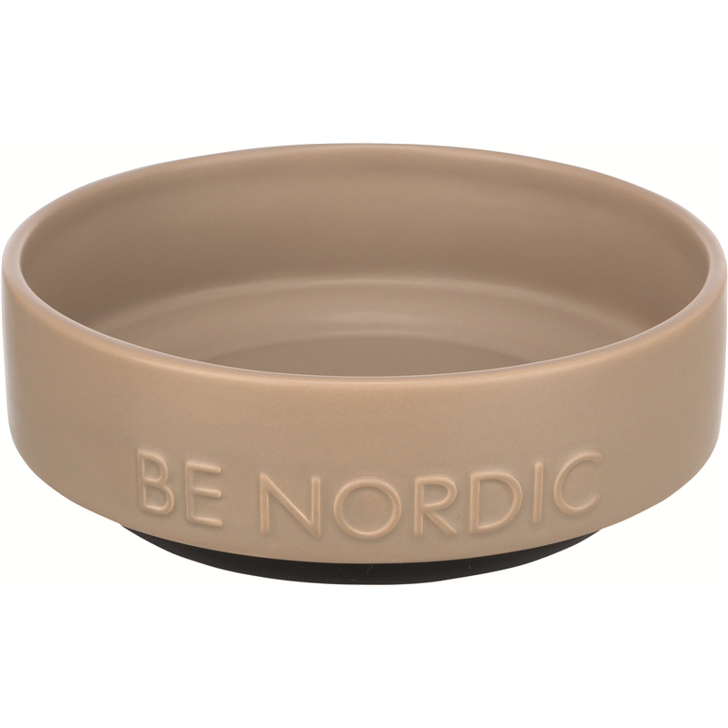 Trixie BE NORDIC Napf Ker./Gummi 0 5 l/ø 16 cm taup