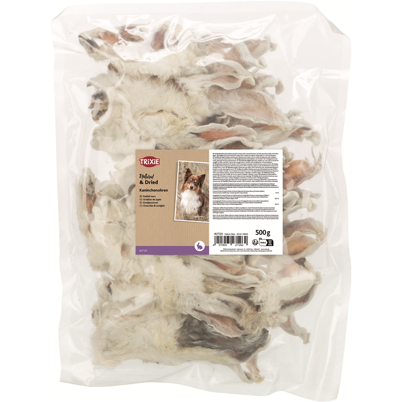 Trixie Kaninchenohren mit Fell 500 g