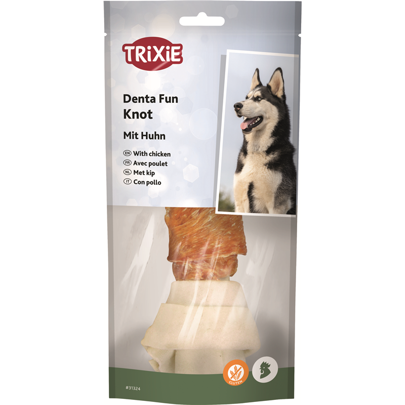 Trixie DentaFun Kauknoten Huhn 18 cm / 120 g