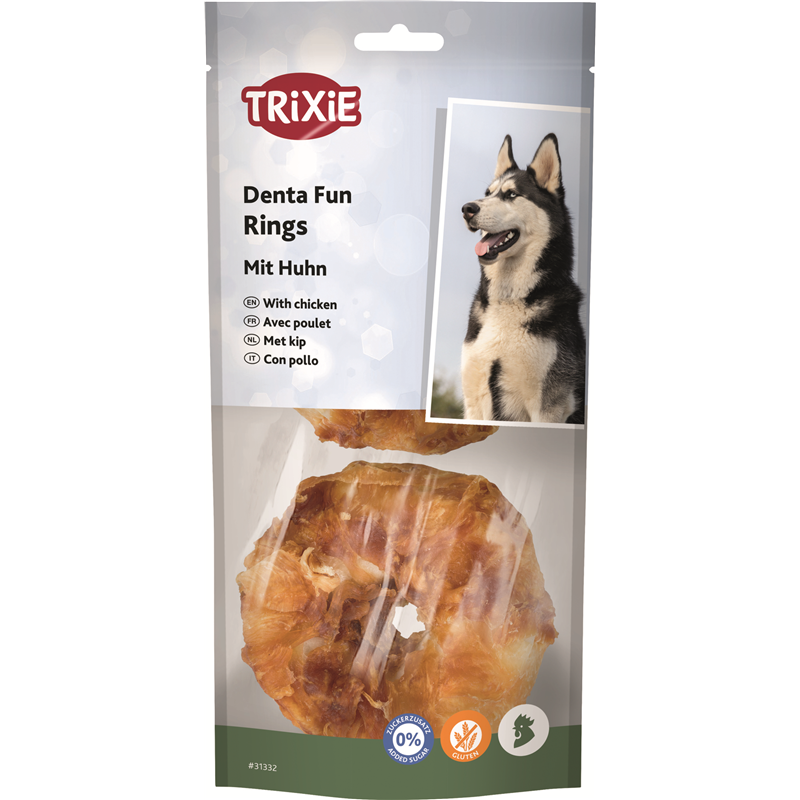 Trixie Denta Fun Kauring Huhn ø 6 cm / 2 Stück / 110 g