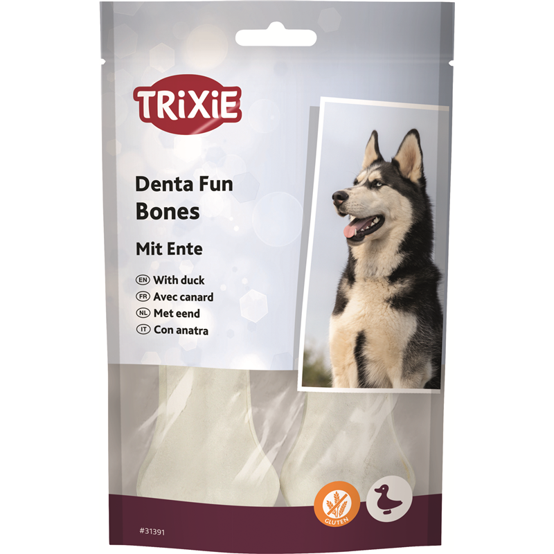 Trixie DentaFun Kauknochen mit Ente 70 g / 2 Stück
