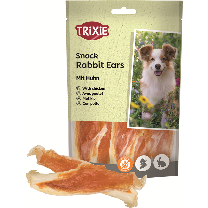 Trixie Hunde Rabbit Ears mit Huhn 80 g