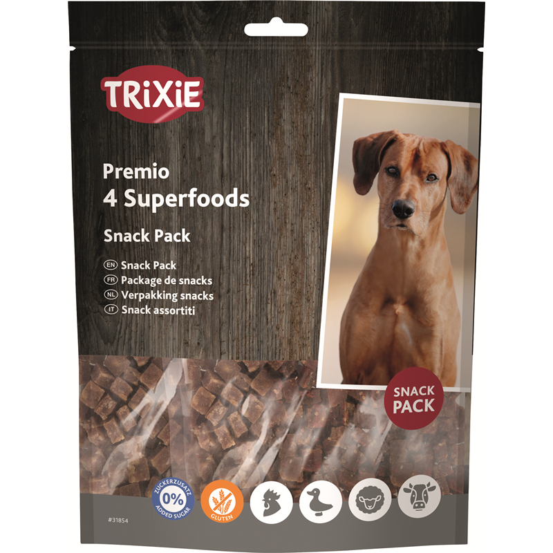 Trixie PREMIO 4 Superfoods mit Huhn, Ente, Rind und Lamm 4×100 g
