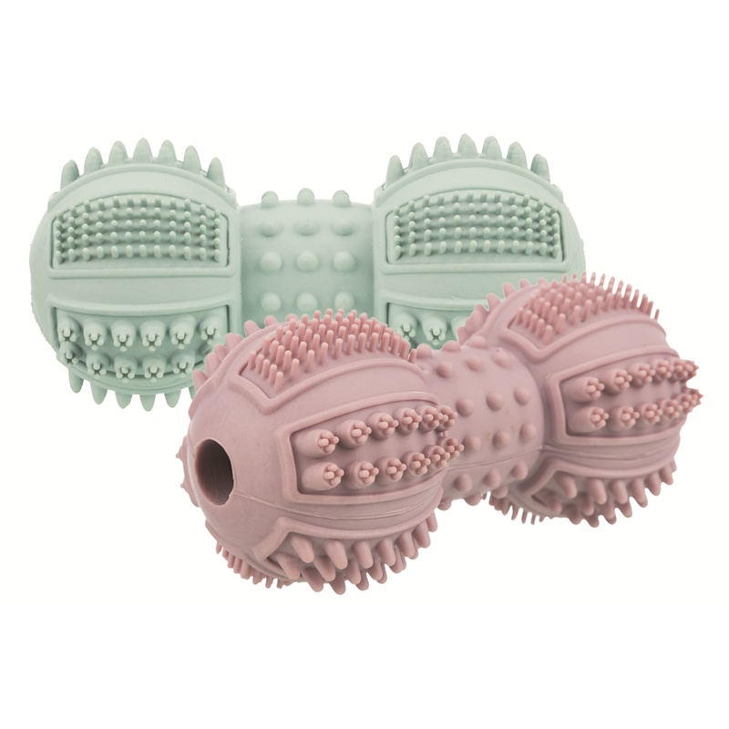 Trixie Naturgummi Junior Hantel mit Noppen 9 cm