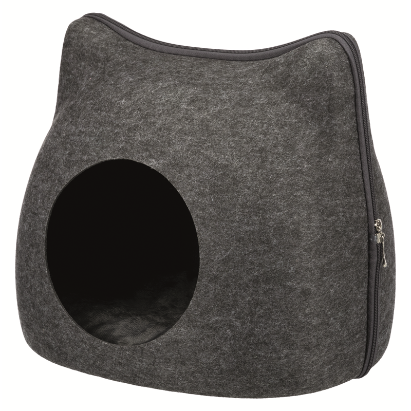 Trixie Kuschelhöhle Cat Filz anthrazit 38 x 35 x 37 cm