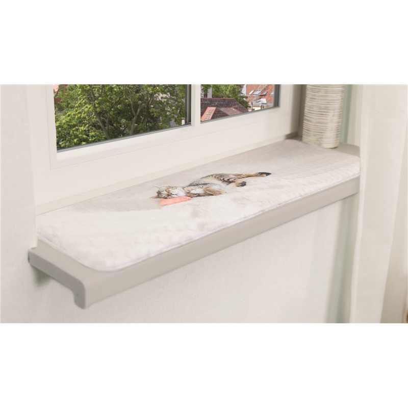 Trixie Katzen Liegematte Nani für Fensterbänke grau 90 × 28 cm