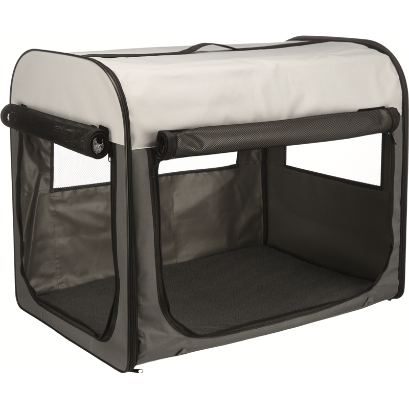 Trixie Transport-Hütte grau M-L 70 × 75 × 95 cm