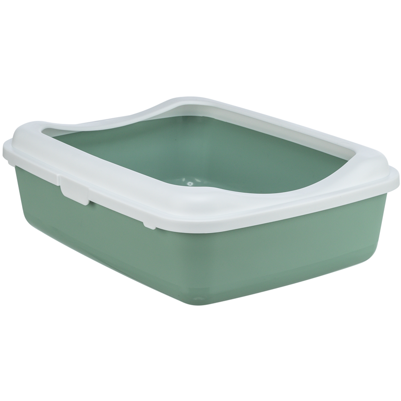 Trixie Cat Katzentoilette Classic Rand, salbei/weiß, 37x15x48cm