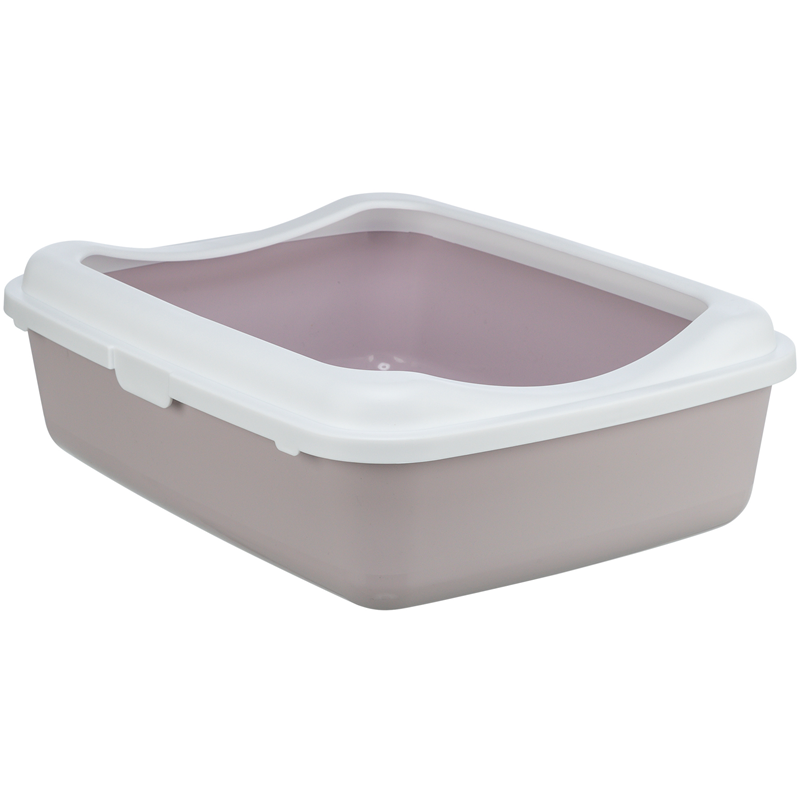 Trixie Cat Katzentoilette Classic Rand, flieder/weiß, 37x15x48cm