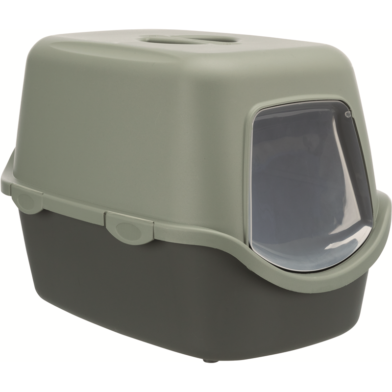 Trixie Be Eco Katzentoilette Vico mit Haube 40 × 40 × 56 cm anthrazit/grau-grün