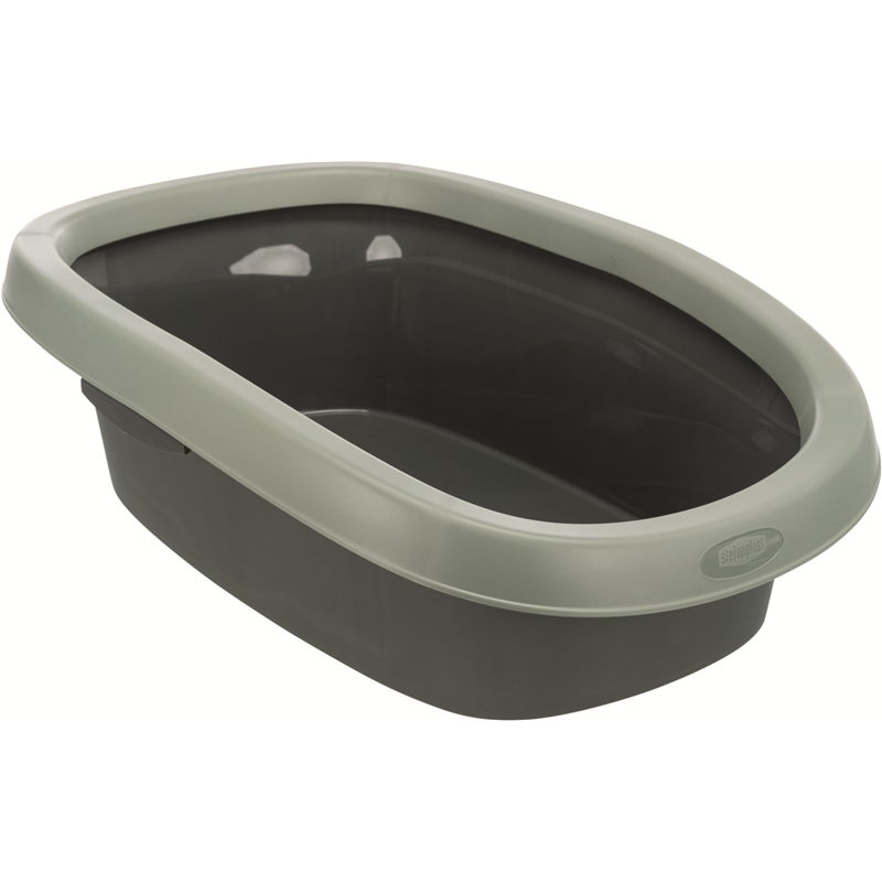 Trixie Be Eco Katzentoilette Carlo mit Rand 38 × 17 × 58 cm anthrazit/grau-grün