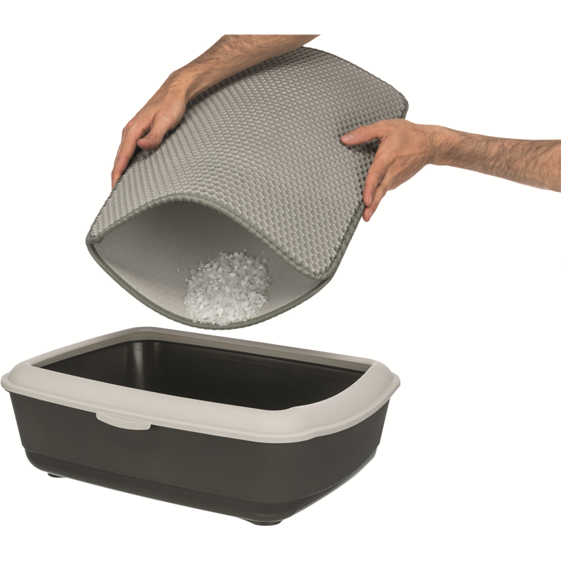 Trixie Sieb-Vorleger für Katzentoiletten grau