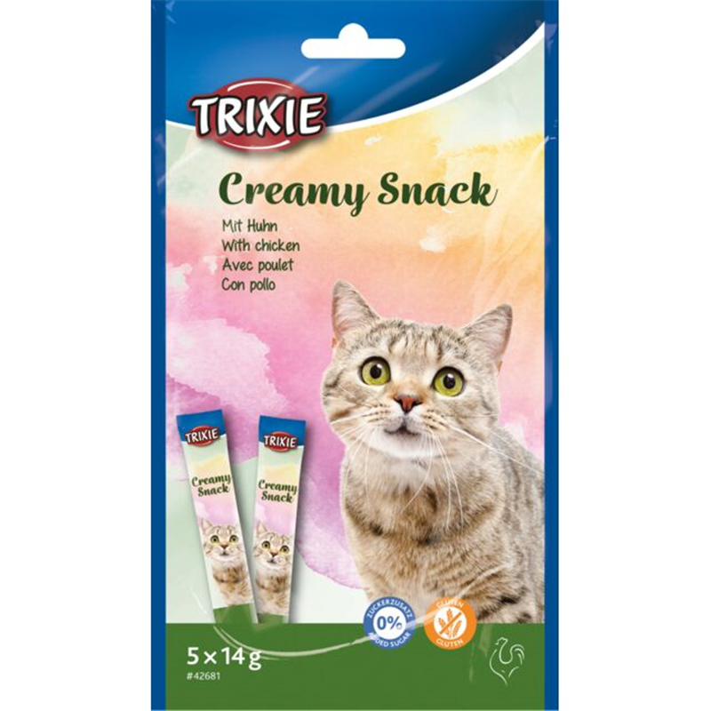 Trixie Creamy Snacks Chicken, 5 × 14 g