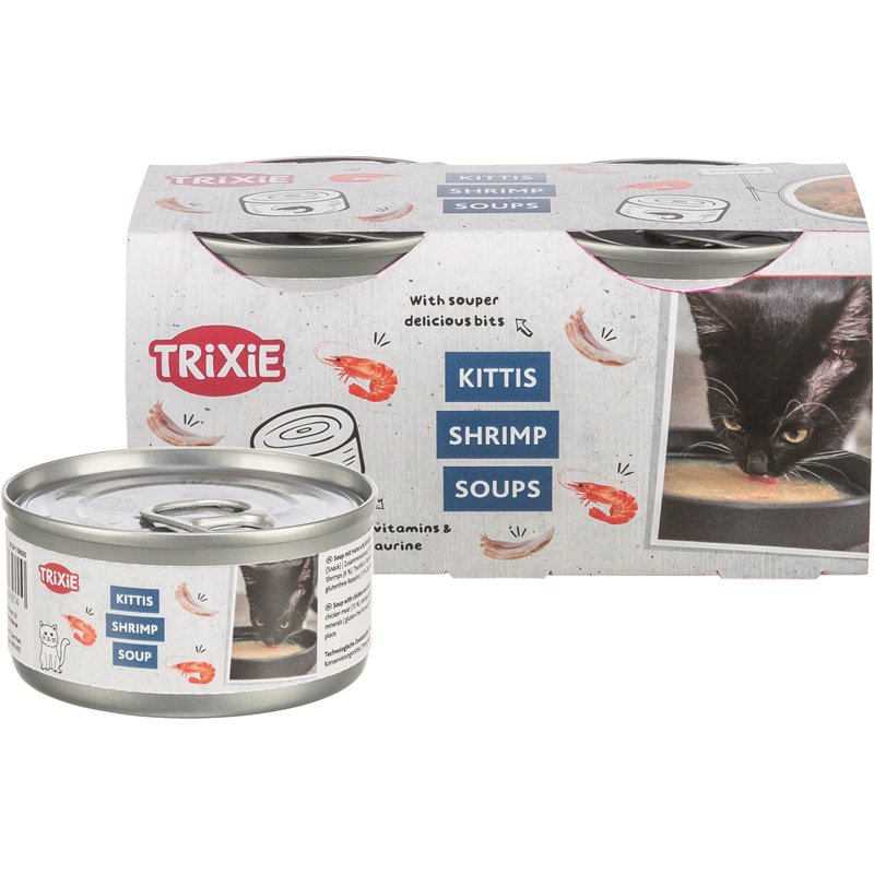 Trixie Soup mit Huhn & Shrimps 4 × 80 g