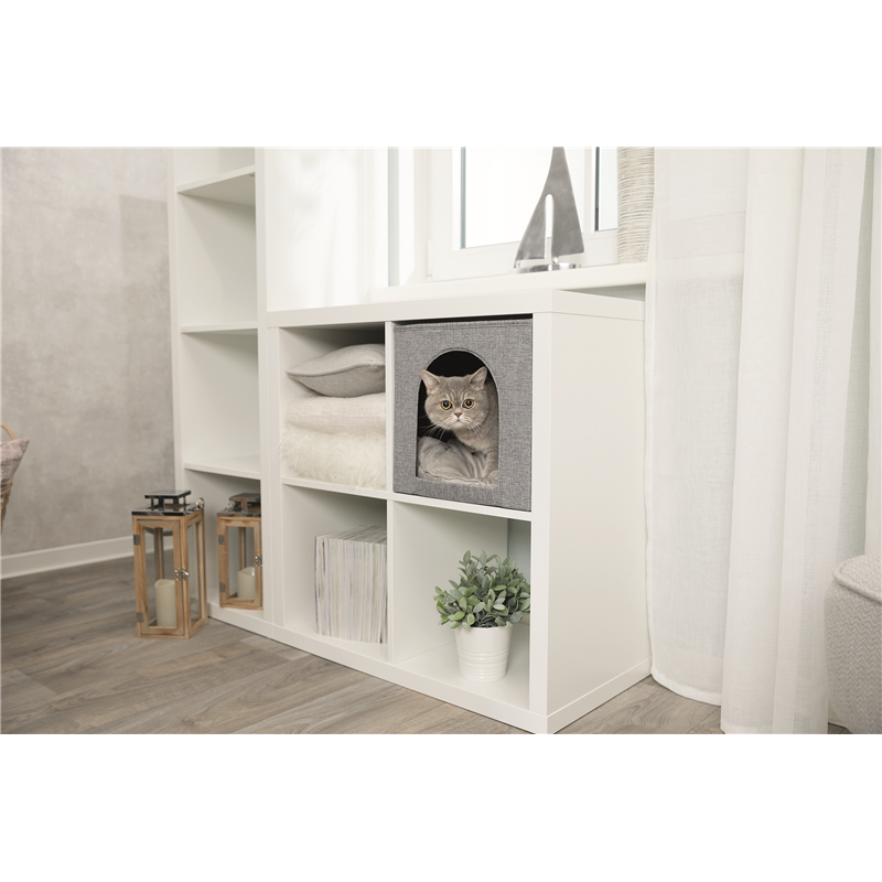 Trixie Kuschelhöhle Ella für Regal 33 × 33 × 37 cm grau