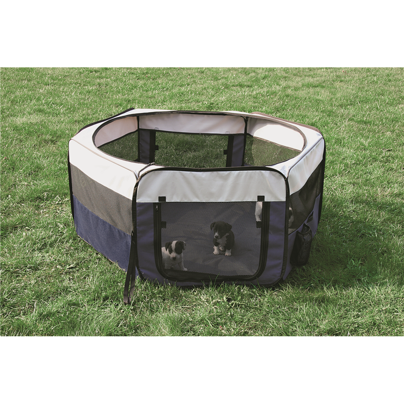 Trixie Freilauf für Zwergkaninchen oder Welpen blau / grau ø 130 × 55 cm, faltbar