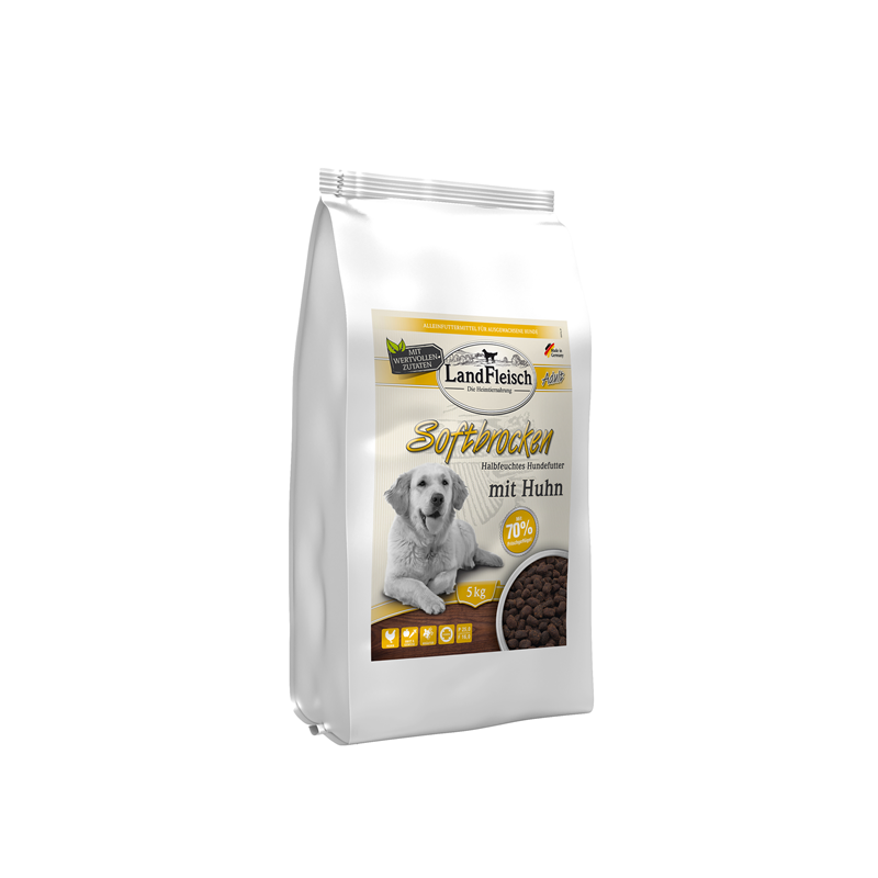 LandFleisch Dog Softbrocken mit Huhn 5kg