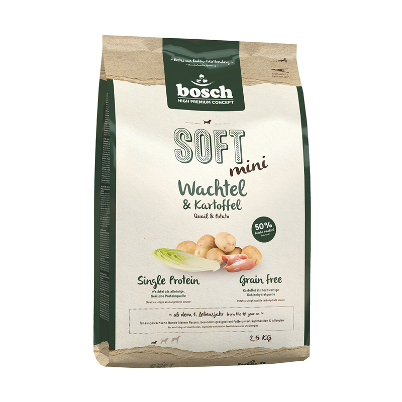 Bosch HPC Soft Mini Wachtel & Kartoffel 2,5kg