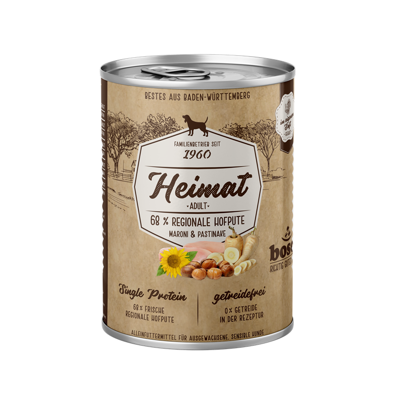 HEIMAT Nassfutter Adult Regionale Hofpute 400 g