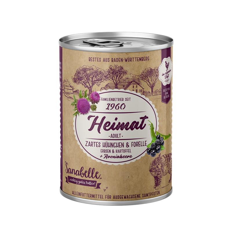 Sanabelle HEIMAT Nassfutter Adult Hühnchen 400g
