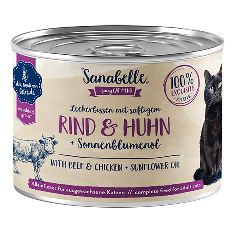 Sanabelle Nassfutter mit Rind & Huhn 195 g