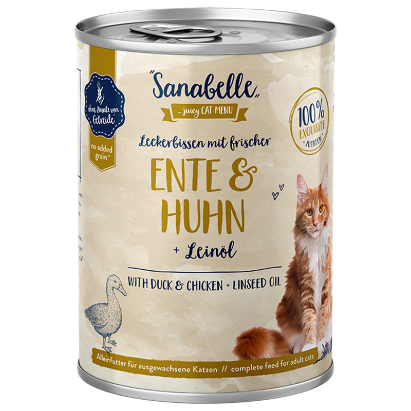 Sanabelle Nassfutter mit Ente & Huhn 400 g