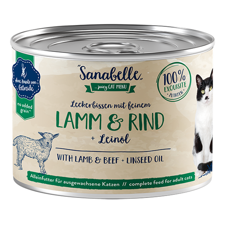 Sanabelle Nassfutter mit Lamm & Rind 195 g