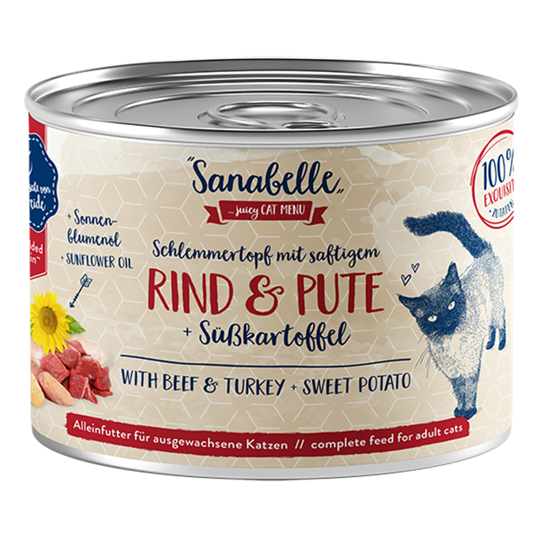 Sanabelle Nassfutter mit Rind & Pute 180 g