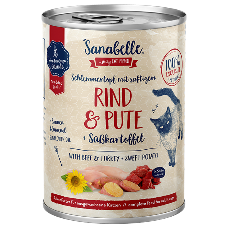 Sanabelle Nassfutter mit Rind & Pute 380 g