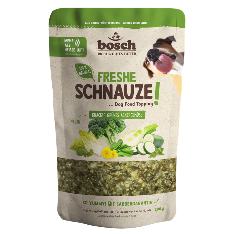 bosch Freshe Schnauze Topping - knackig grünes Ackergemüse 200g