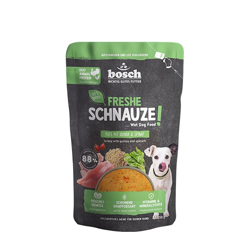 bosch Freshe Schnauze Nassfutter - Pute mit Quinoa & Spinat 250 g